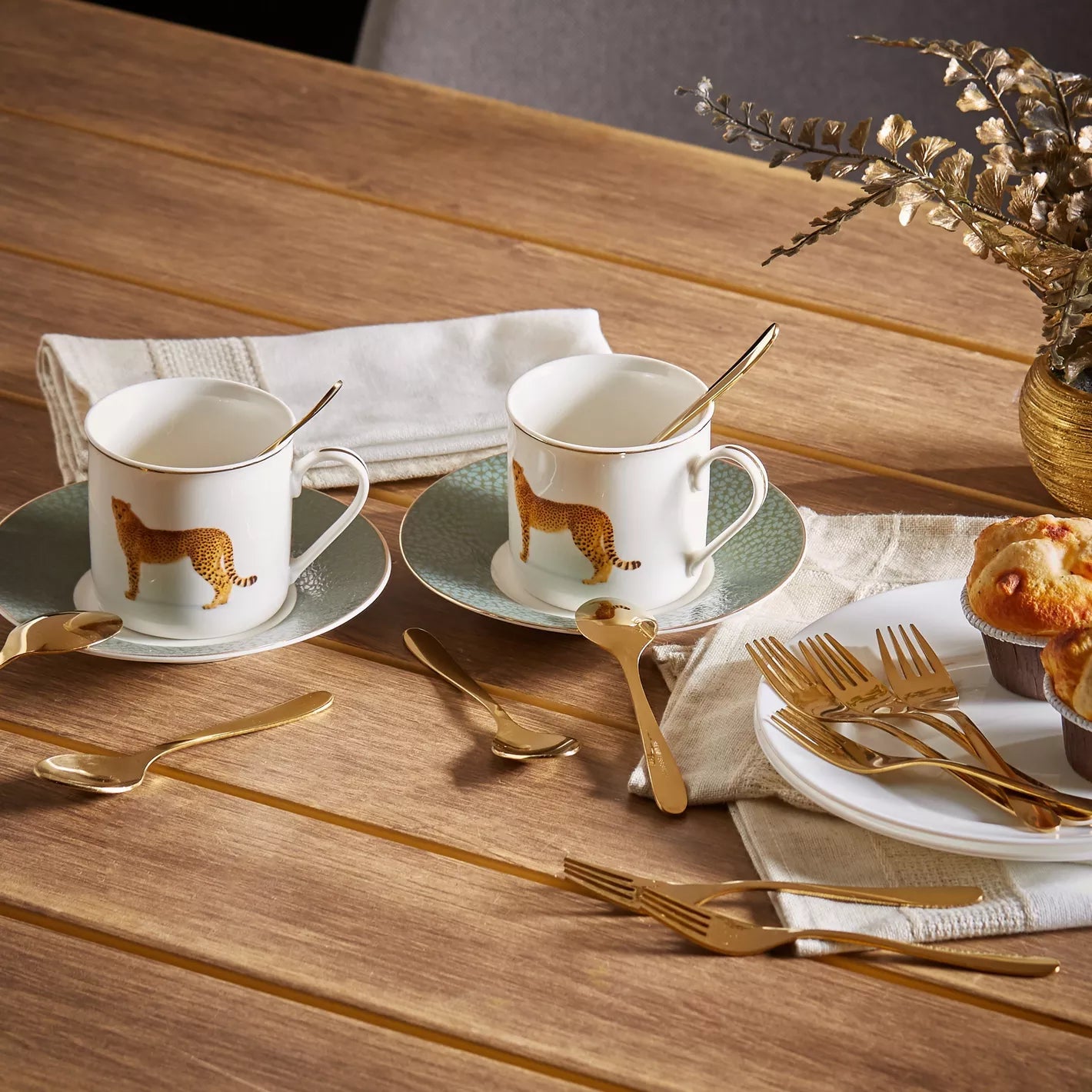 Golden Delights - Dessert & Coffee Cutlery Set (12 piece set)
