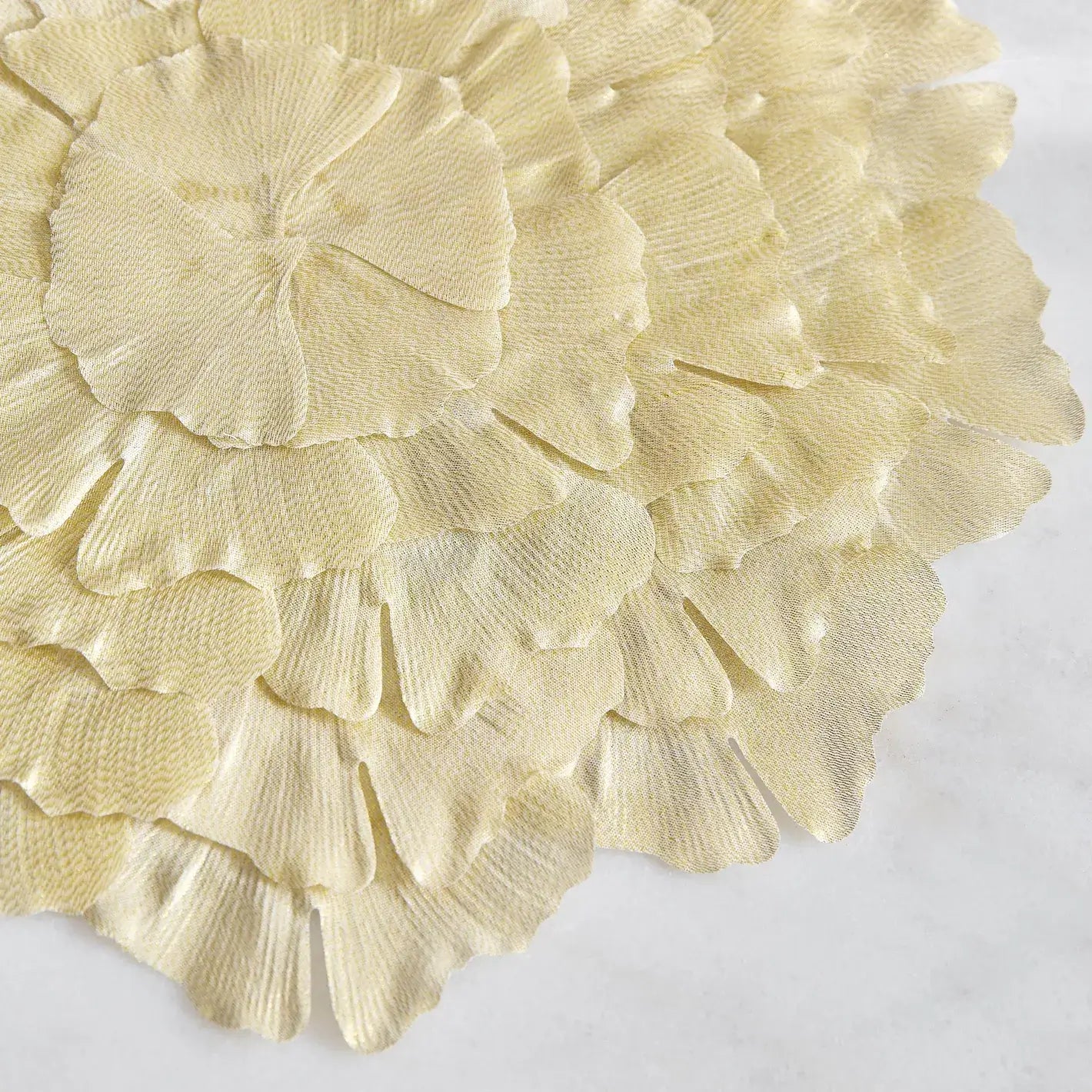 Elegant Textured Petal Design Placemat in Light Cream (Set of 2)