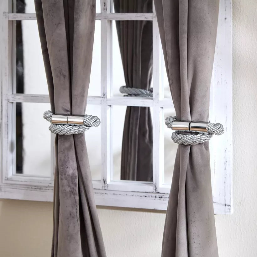 Modern Magnetic Rope Curtain Tie-Backs - Elegant Window Accessory - Set of 2
