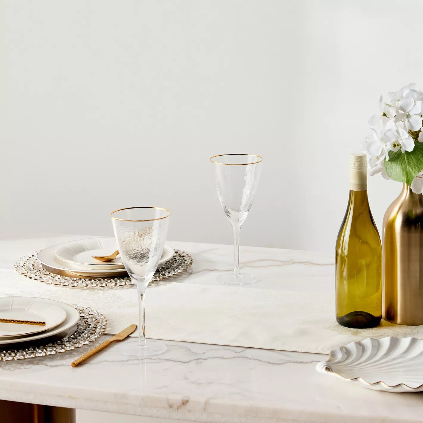 Elegant Cream Damask Table Runner with Tasseled Ends - 120 cm