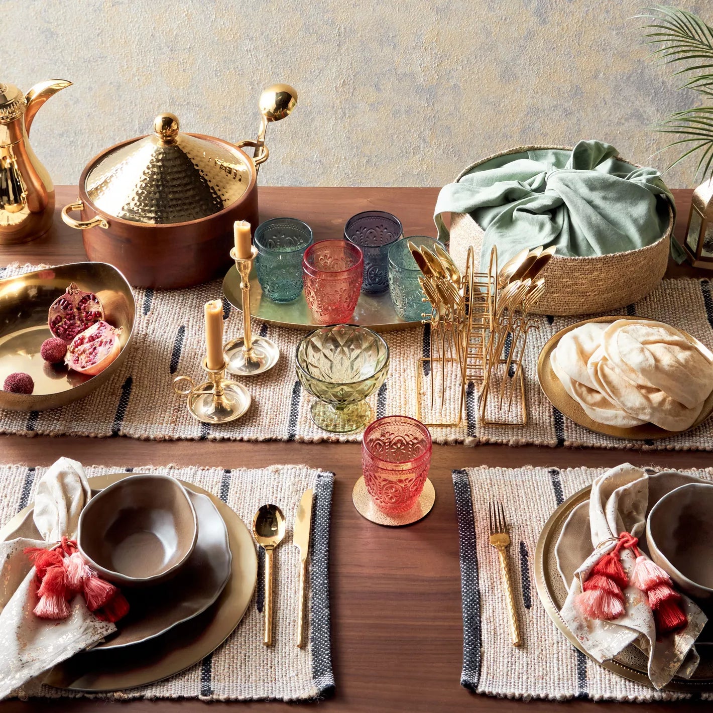 Golden Aura Polished Gold Cutlery Set - 18 Piece Cutlery Set