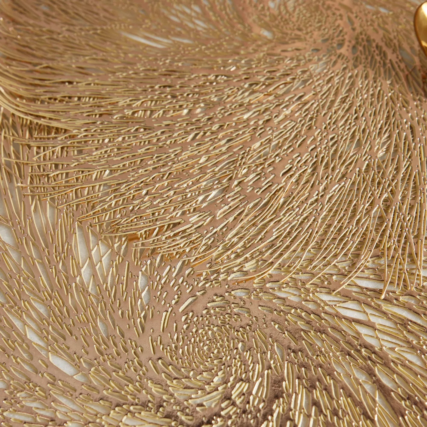 Radiant Gold Spiral Weave Placemat (Set of 2)