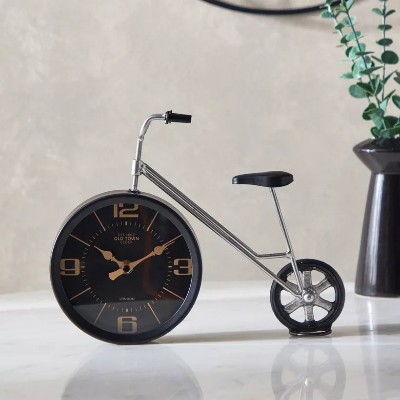 Vintage Bicycle Desk Clock - Unique Table Decor