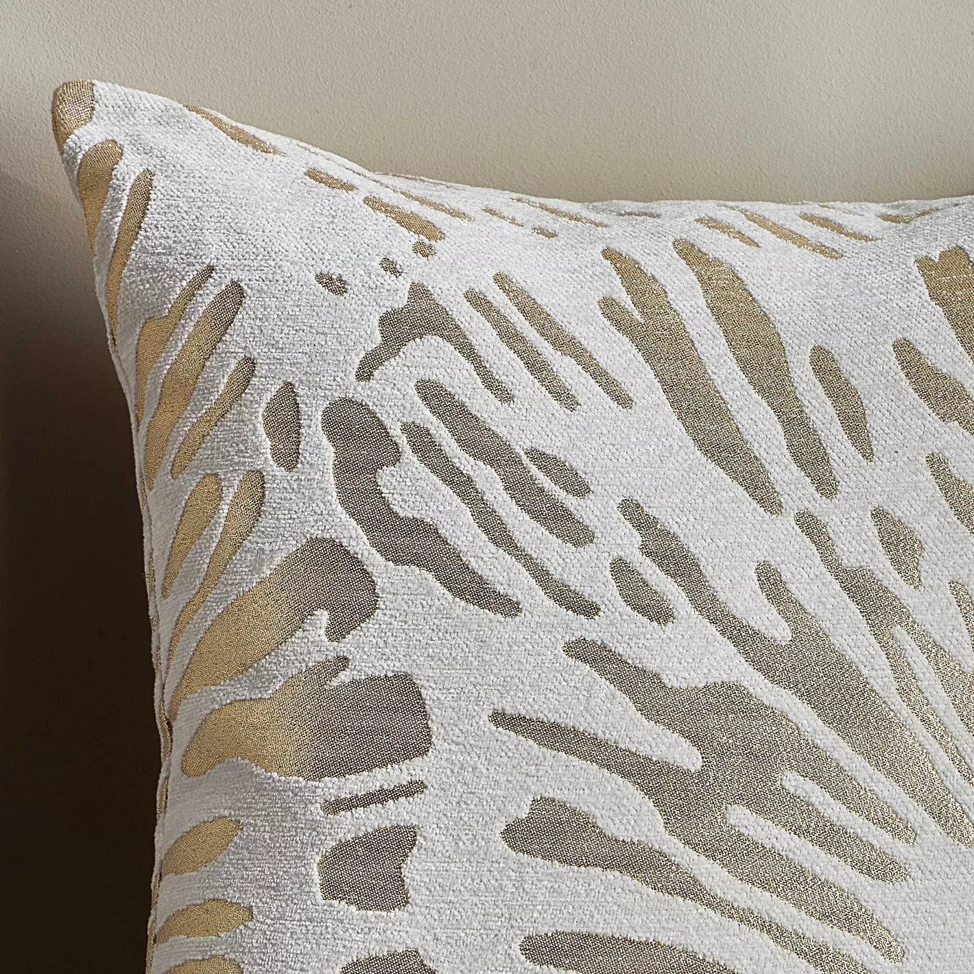 Abstract Gold and Grey Burst Pattern Decorative Cushion Cover