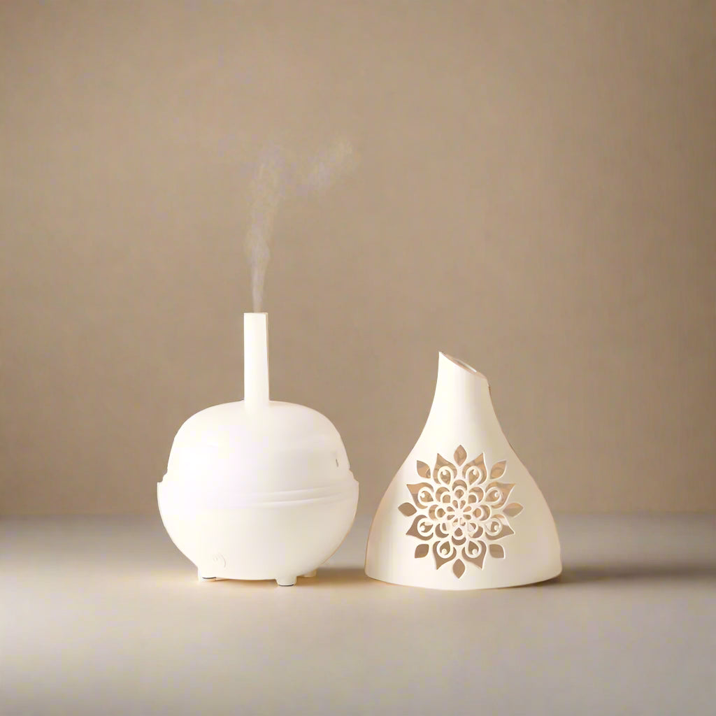 Zen Serenity Teardrop Diffuser – Ultrasonic Aroma Diffuser with Mandala Design & Ambient Light - 100 ml