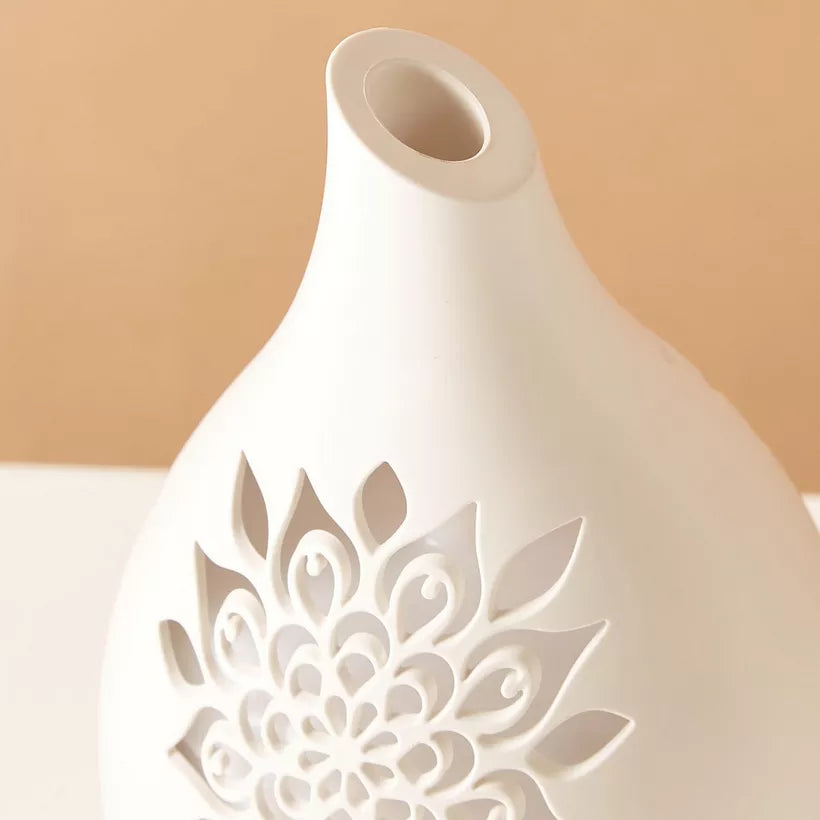 Zen Serenity Teardrop Diffuser – Ultrasonic Aroma Diffuser with Mandala Design & Ambient Light - 100 ml