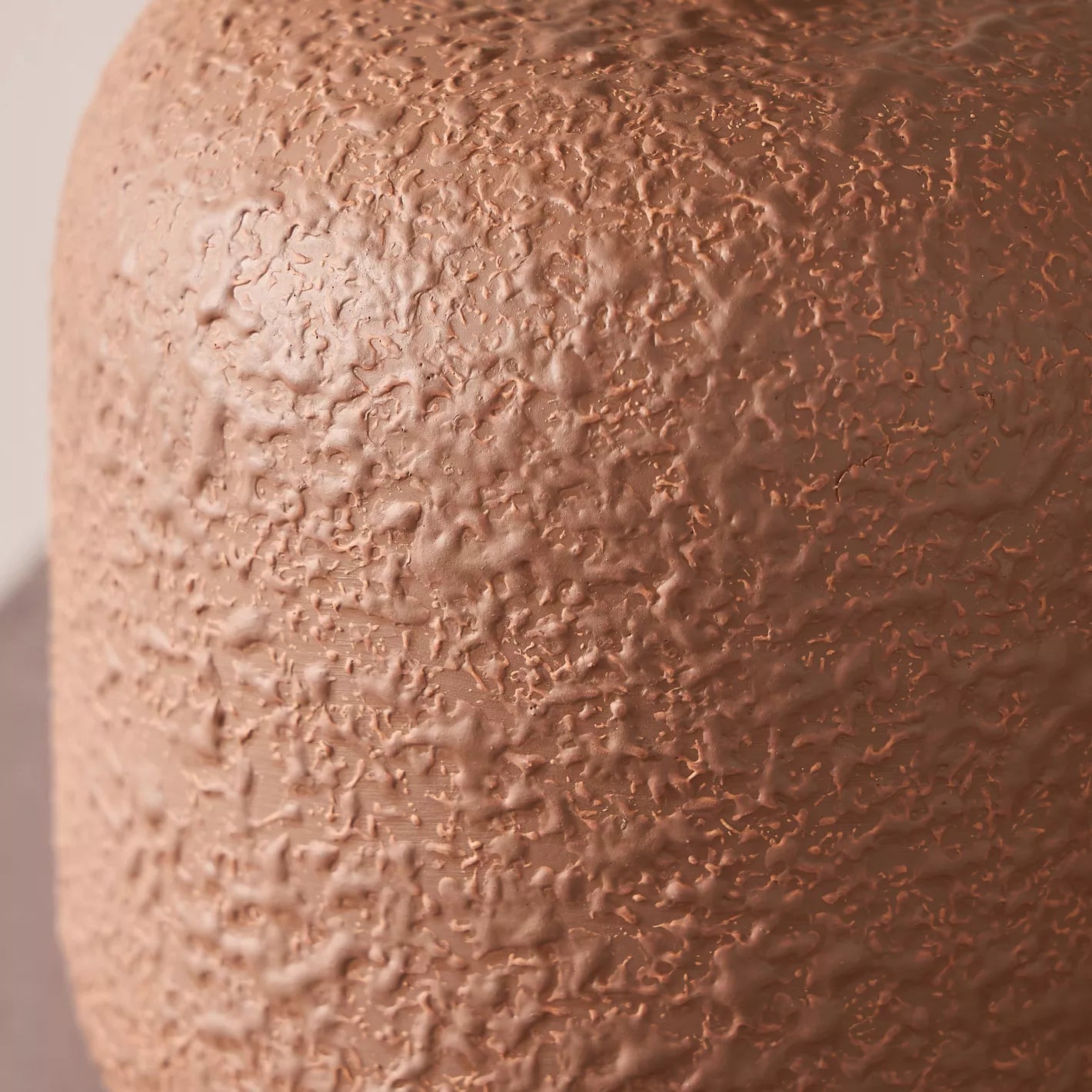 Terra Luxe Textured Table Lamp with White Shade - 32 cm