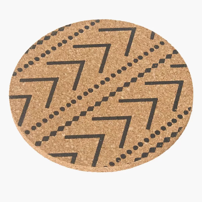 Modern Geometric Cork Coasters (Set of 4)