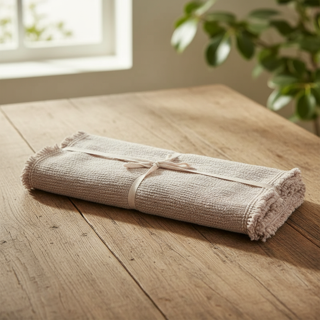 Rustic Chic: Natural Woven Table Runner with Fringed Edges (40X120)