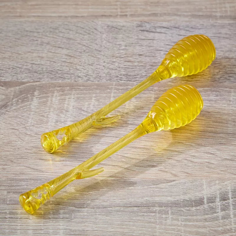 Golden Drizzle: Glass Honey Dipper Set (2-Piece)