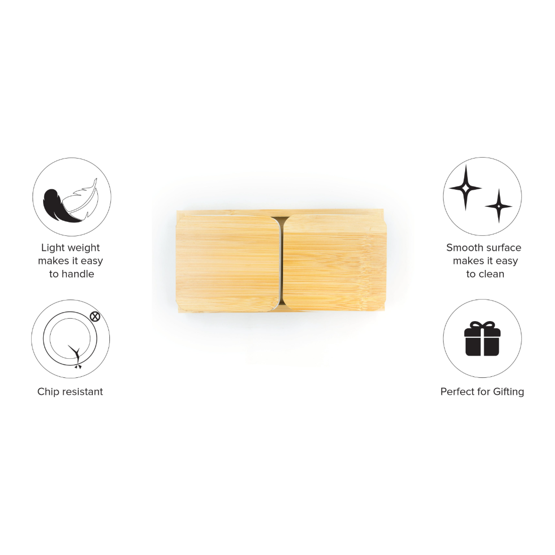 Modern Pantry: Dual Condiment Server with Bamboo Tray