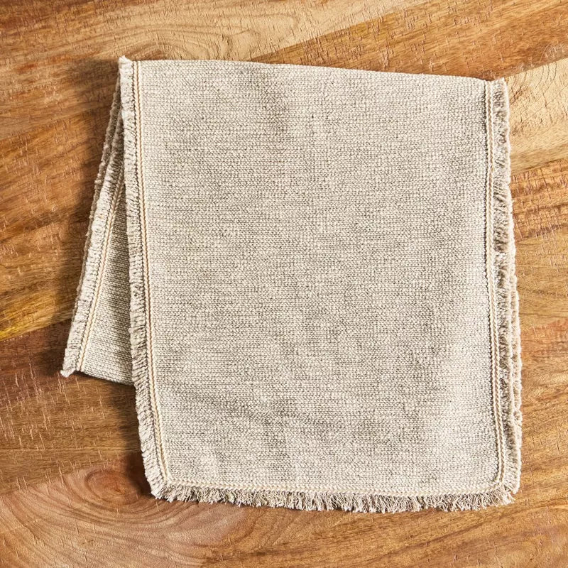 Rustic Chic: Natural Woven Table Runner with Fringed Edges (40X120)