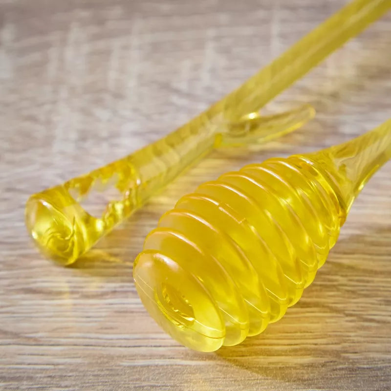 Golden Drizzle: Glass Honey Dipper Set (2-Piece)