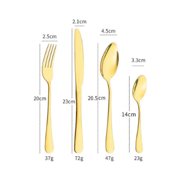 Regal Dining: 24-Piece Gold PVD Coated Cutlery Set in Presentation Case
