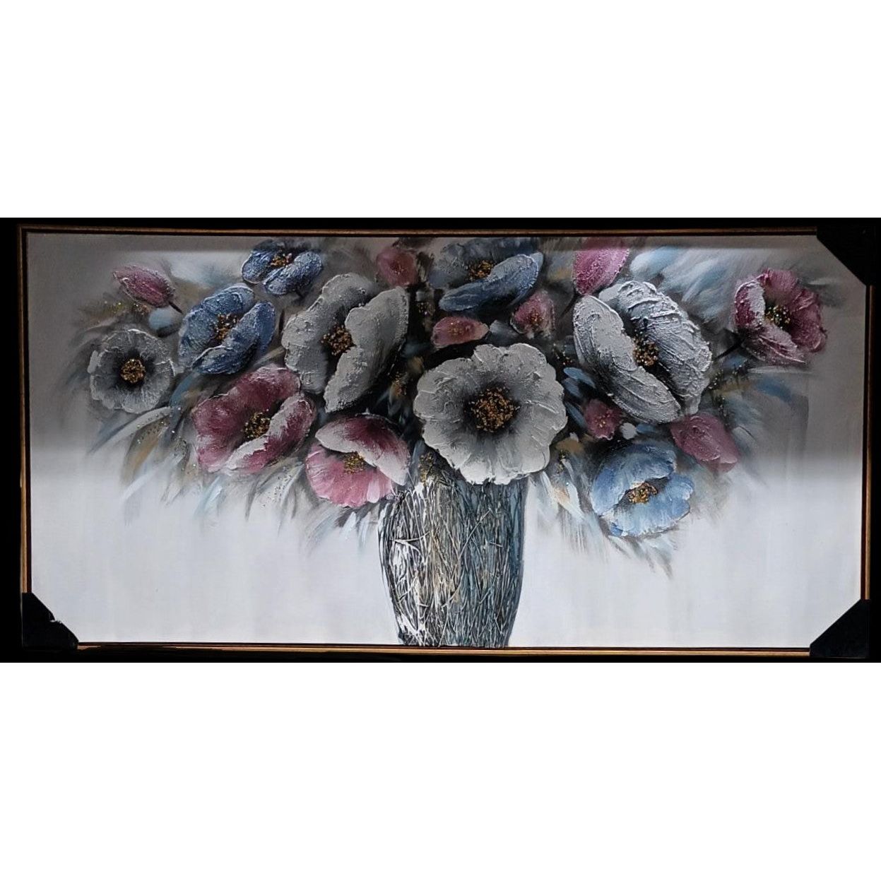 Textured Elegance: A Serene Floral Still Life