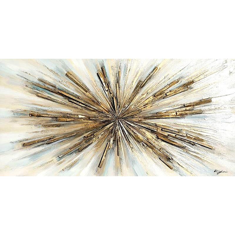 Golden Radiance: A Textured Abstract Focal Point