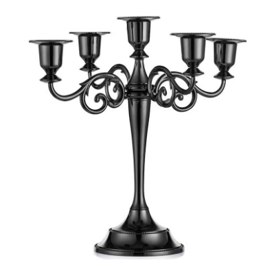 Grand Black Ornate Candelabra