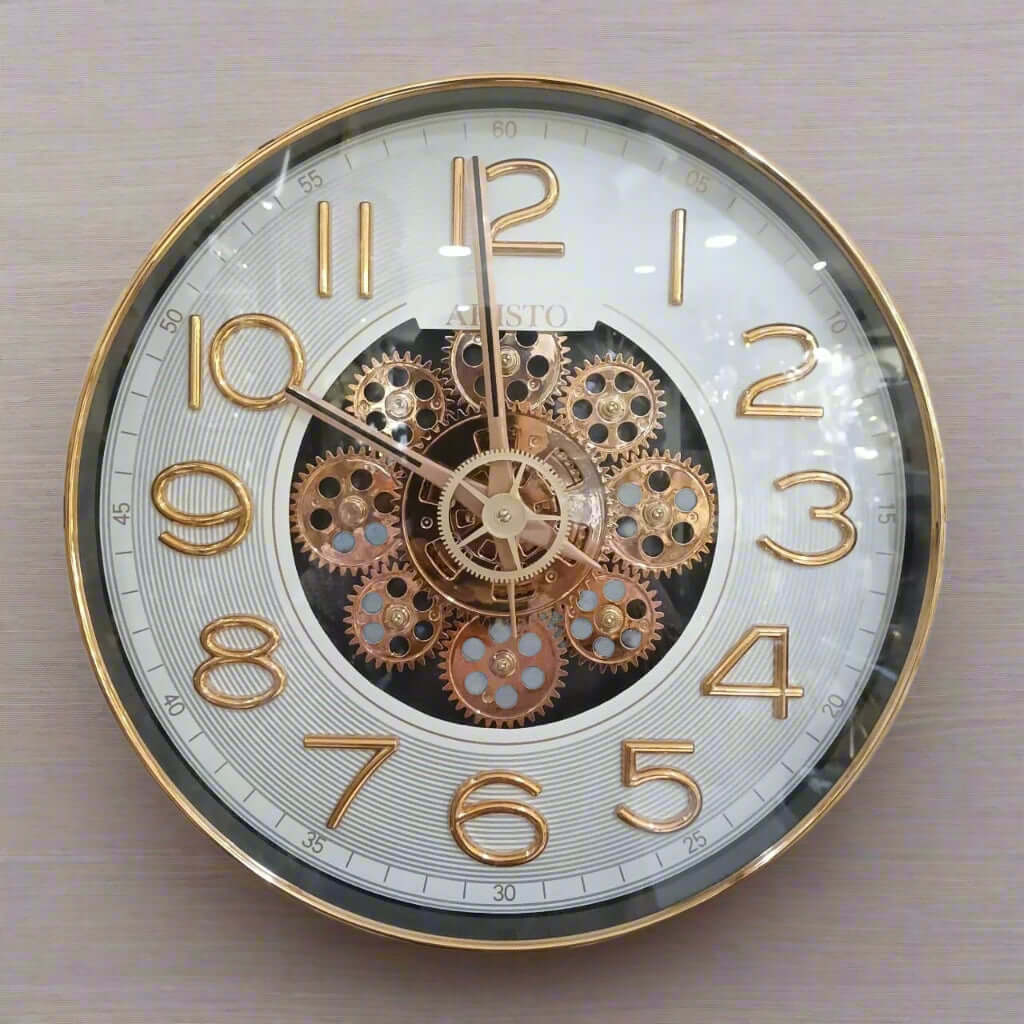 Grand Industrial Gear Wall Clock - Steampunk Inspired Timepiece