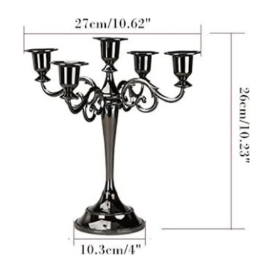 Black metal candl holder