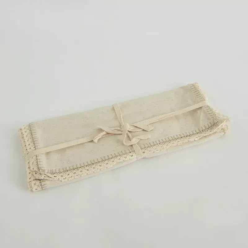 Lace Whisper: Cotton Table Runner