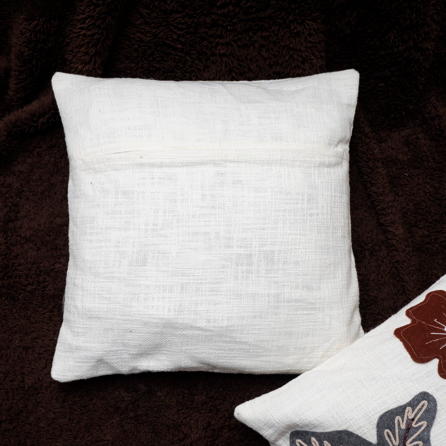 Elegant Hand-Embroidered Floral Cushion Covers