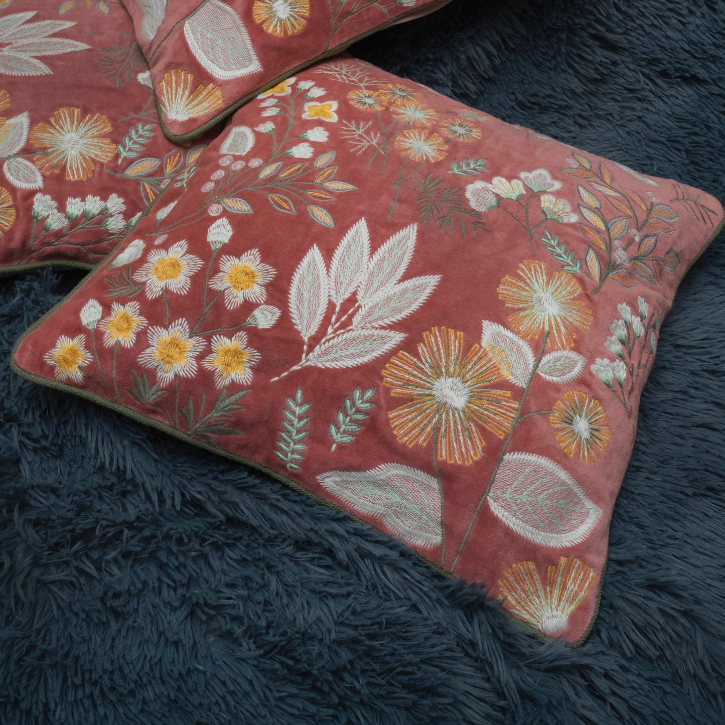 Autumn Glow Velvet Cushion Cover