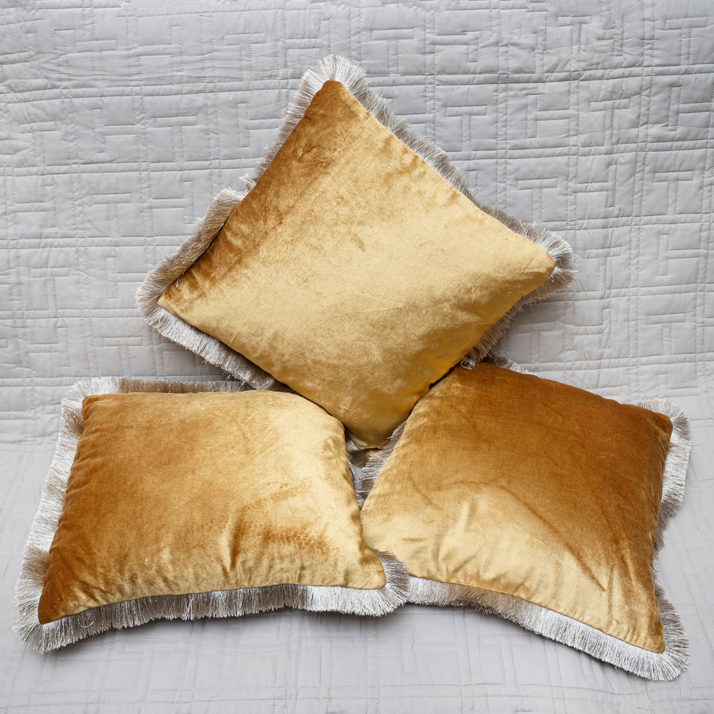 Regal Velvet Fringe Cushion Cover