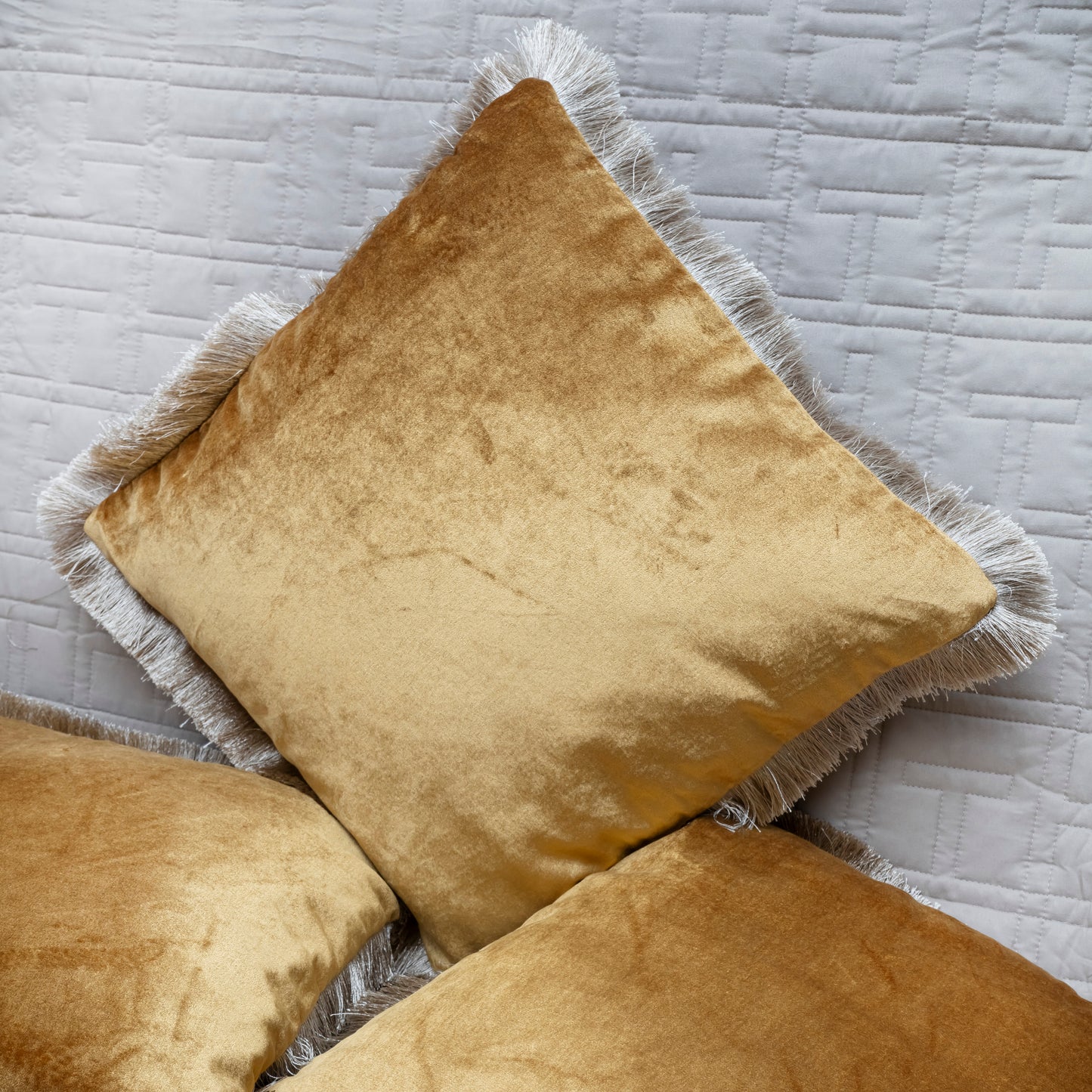 Regal Velvet Fringe Cushion Cover