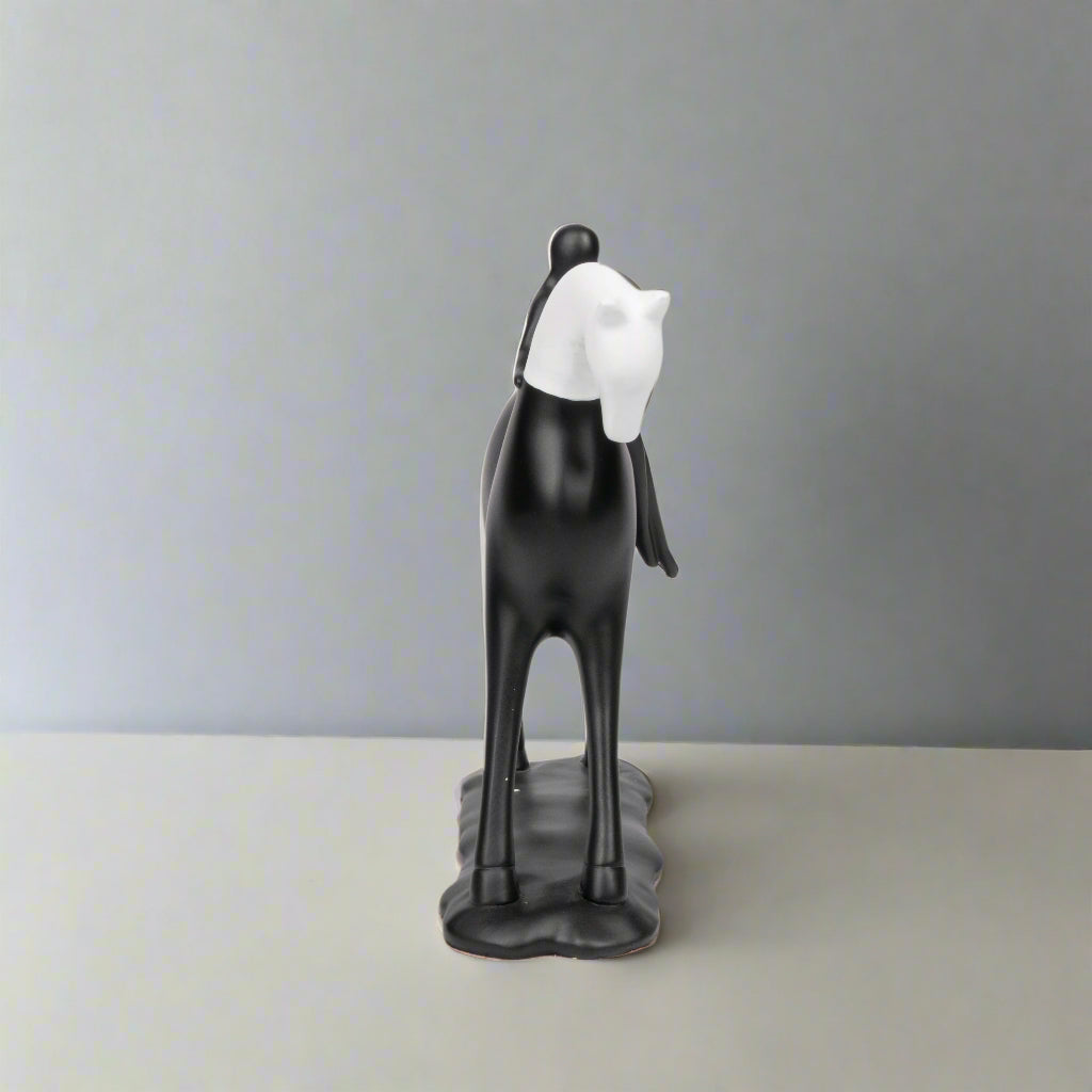 Harmonious Journey: Two-Tone Equestrian Sculpture