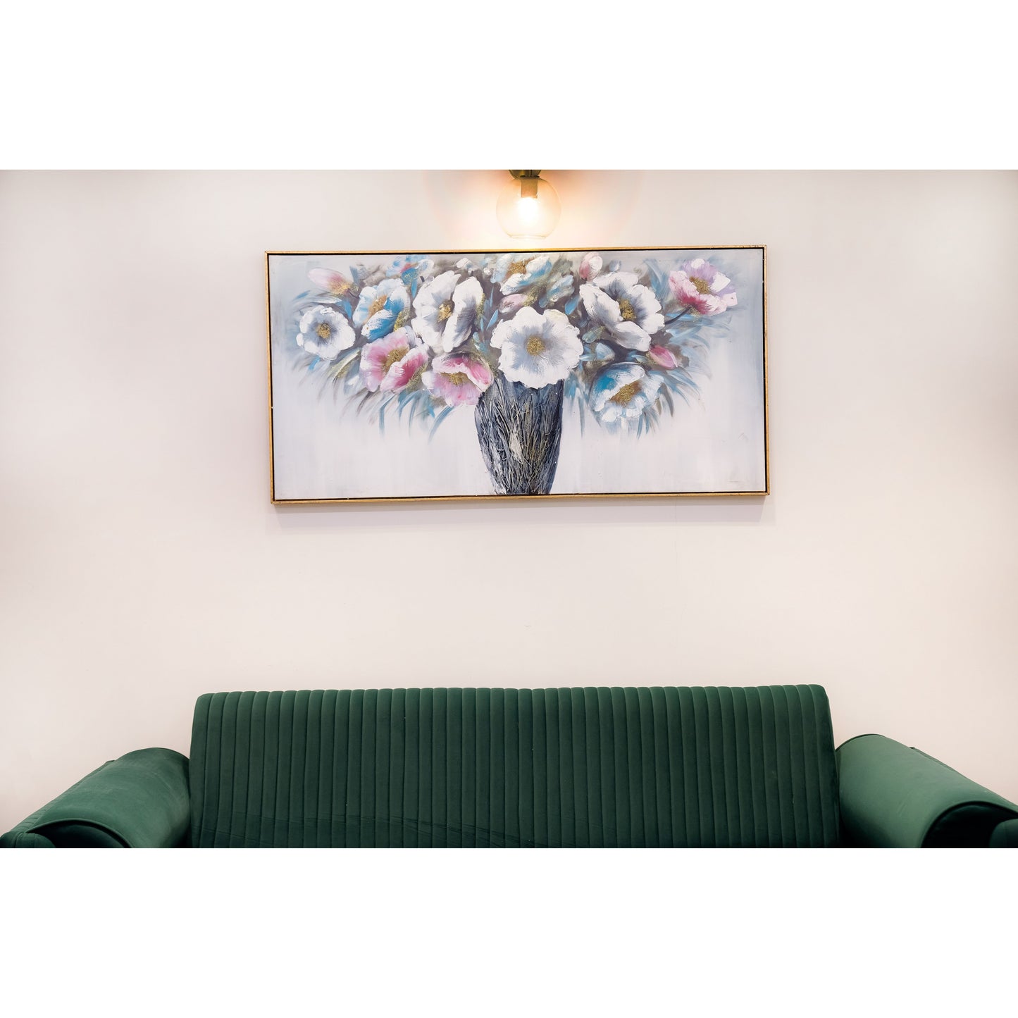 Textured Elegance: A Serene Floral Still Life