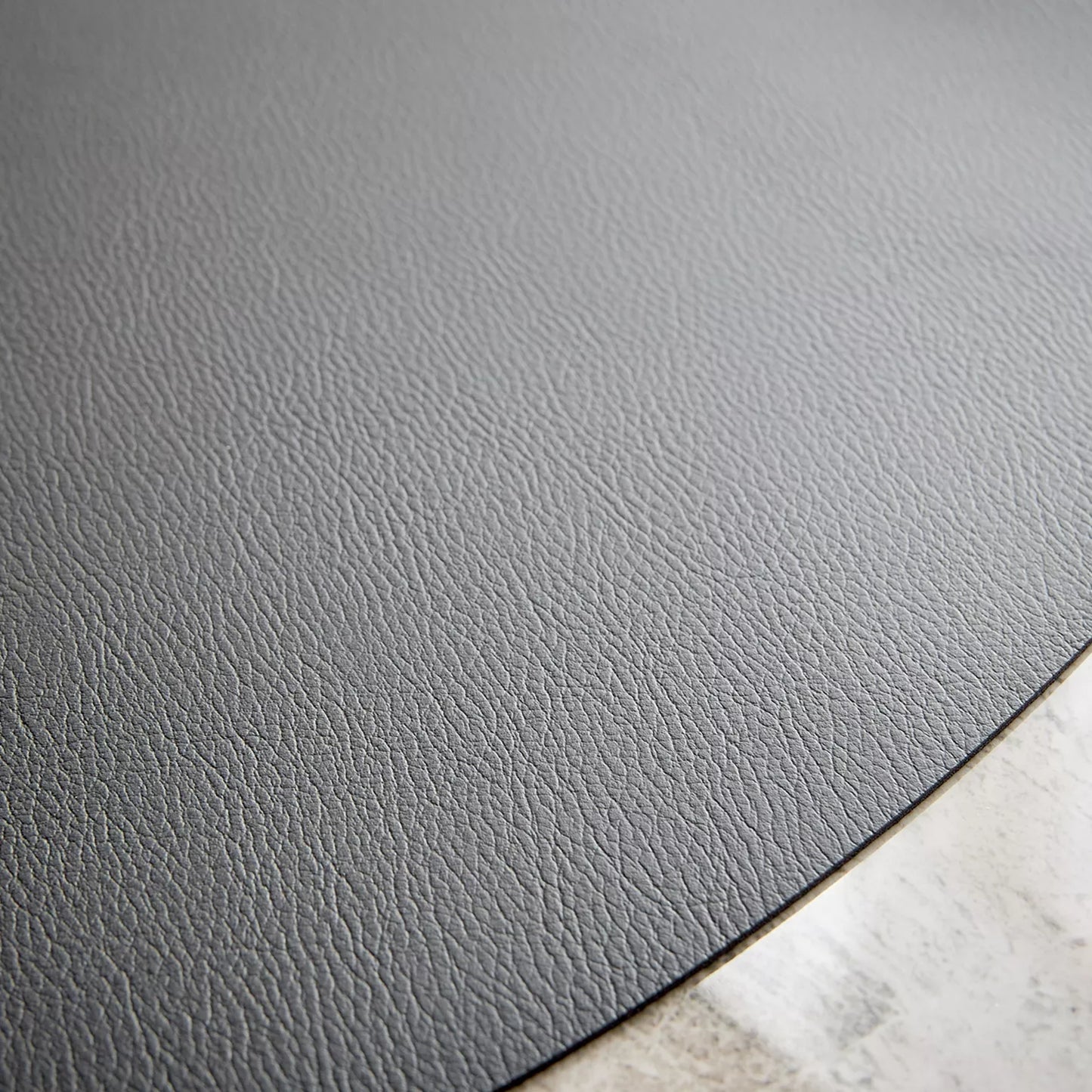 Modern Organic Shape Polyester Placemat in Dark Grey