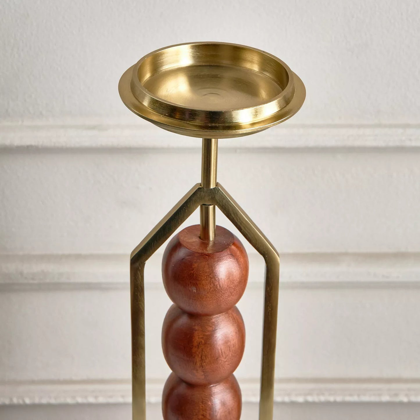 Mid-Century Modern Diamond Pillar Candle Holder