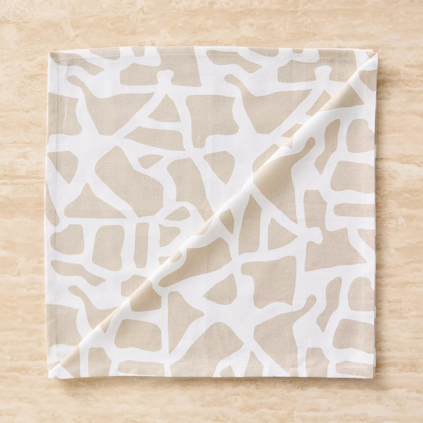 Modern Abstract Giraffe Print Cotton Napkin (Set of 4)