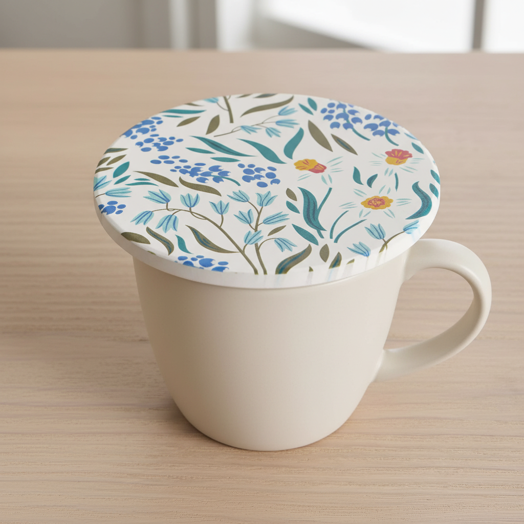 Floral Meadow Round Ceramic Coasters (Set of 4)