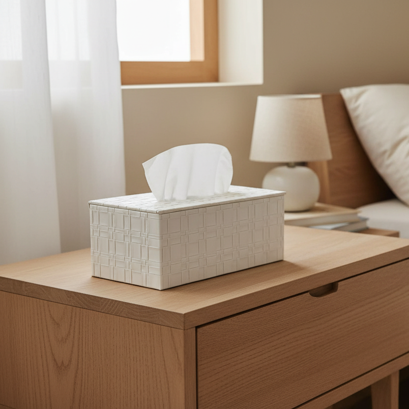 Chic Woven Tissue Box Holder
