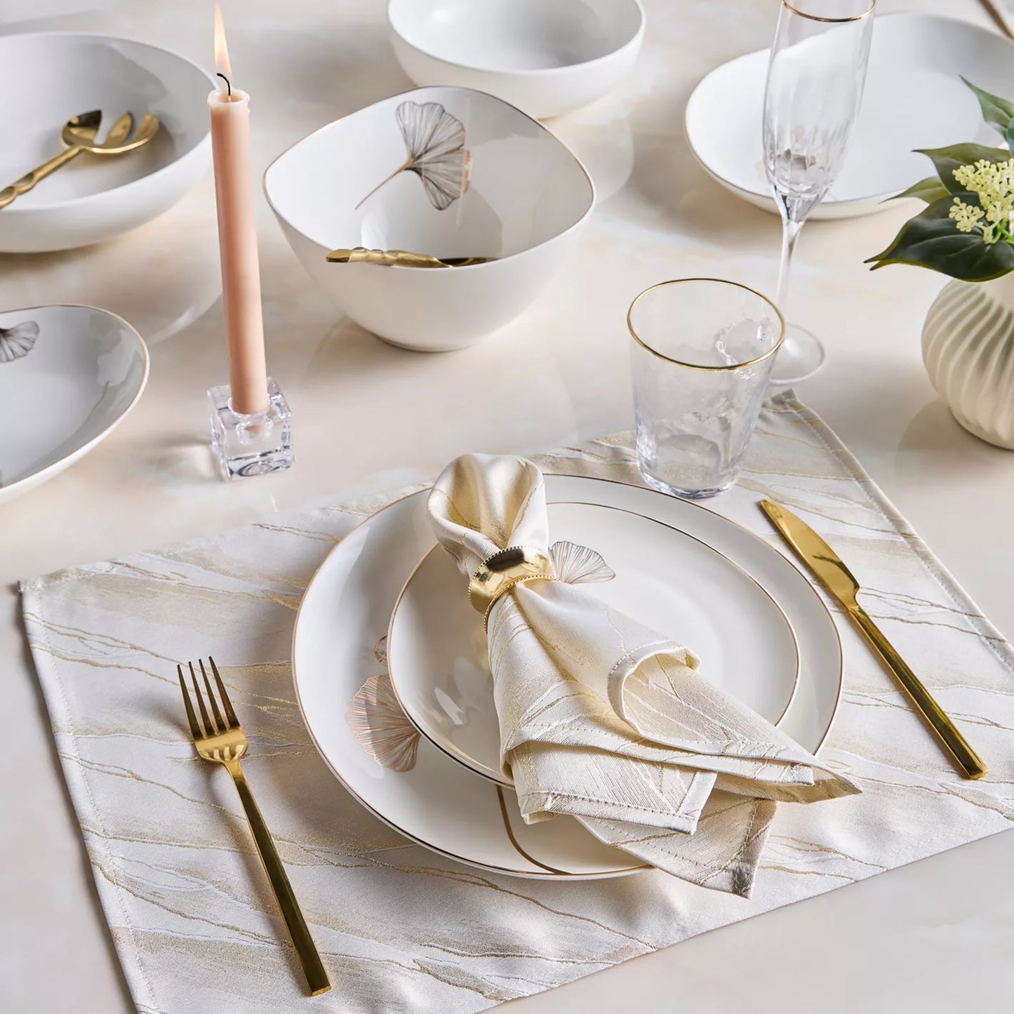 Gilded Ripple Placemat Set - Set of 4