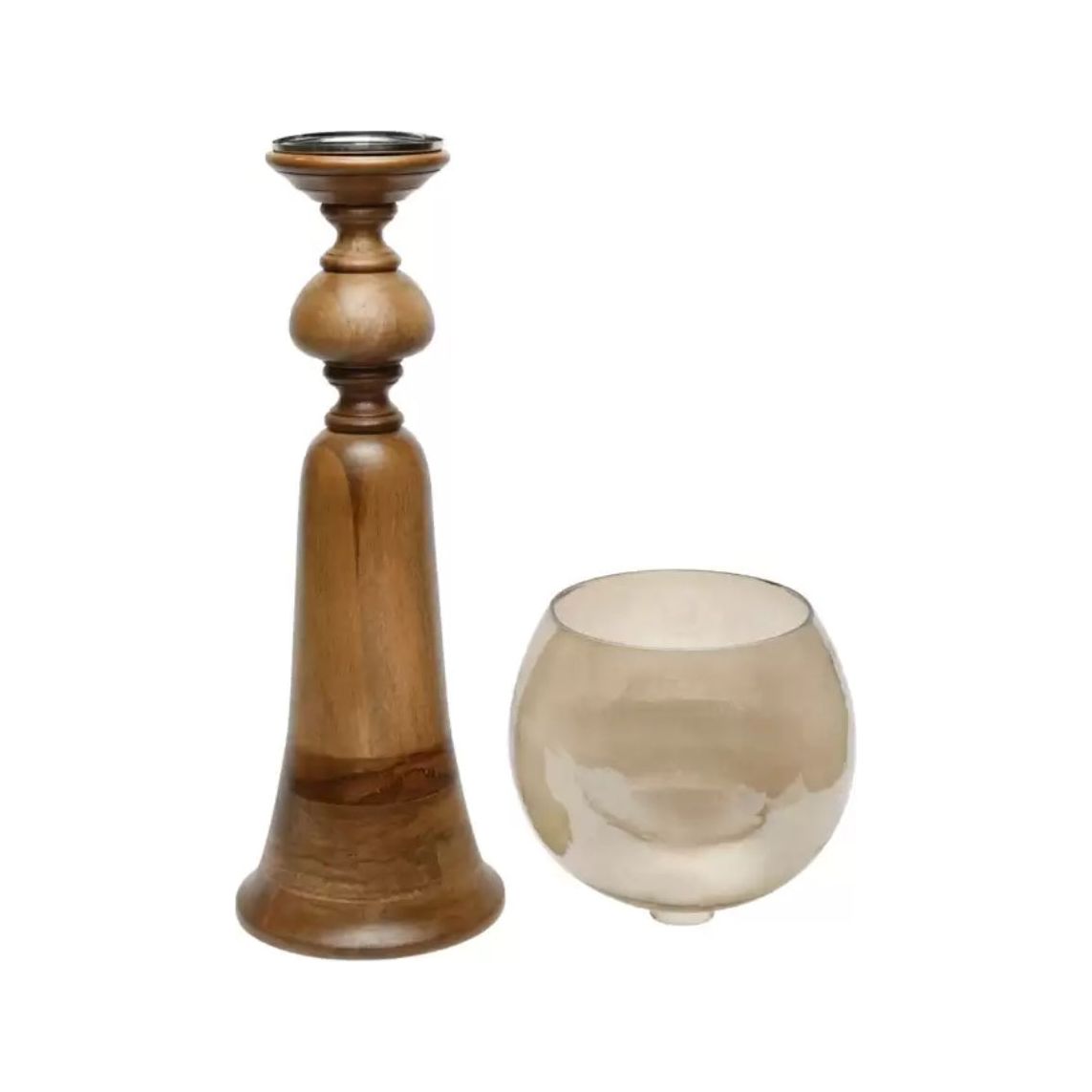 Ethereal Glow: Harp & Finial Puri Candle Holder (Large)