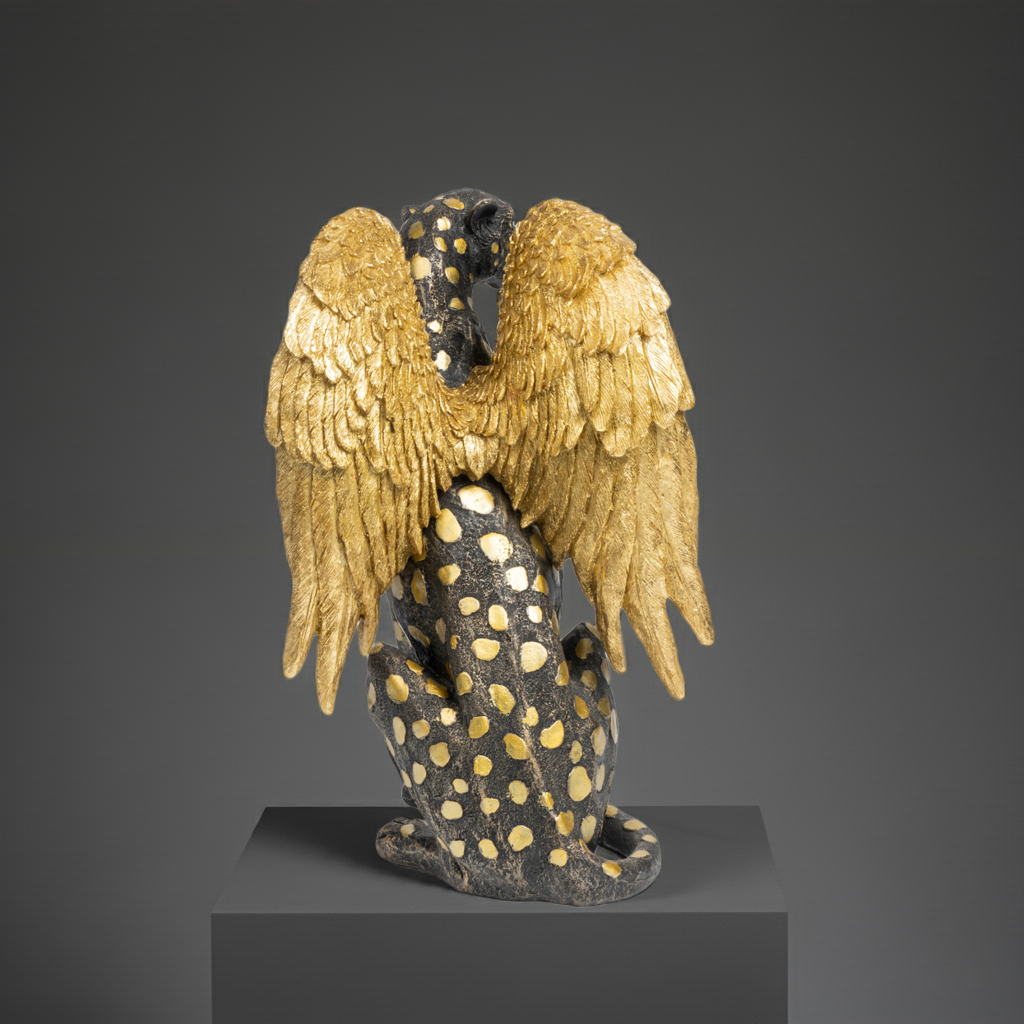 Mythical Winged Leopard Statue