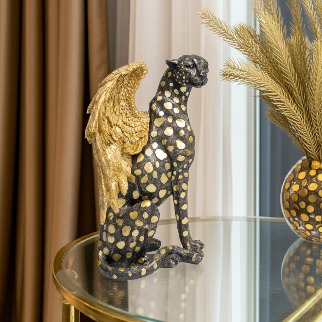 Mythical Winged Leopard Statue