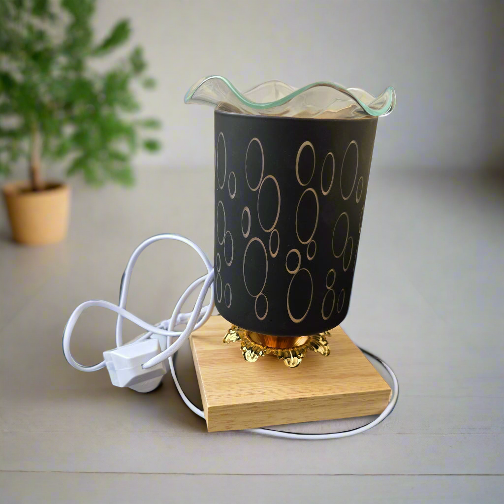 Elegant Electric Aroma Diffuser with Glass Dish