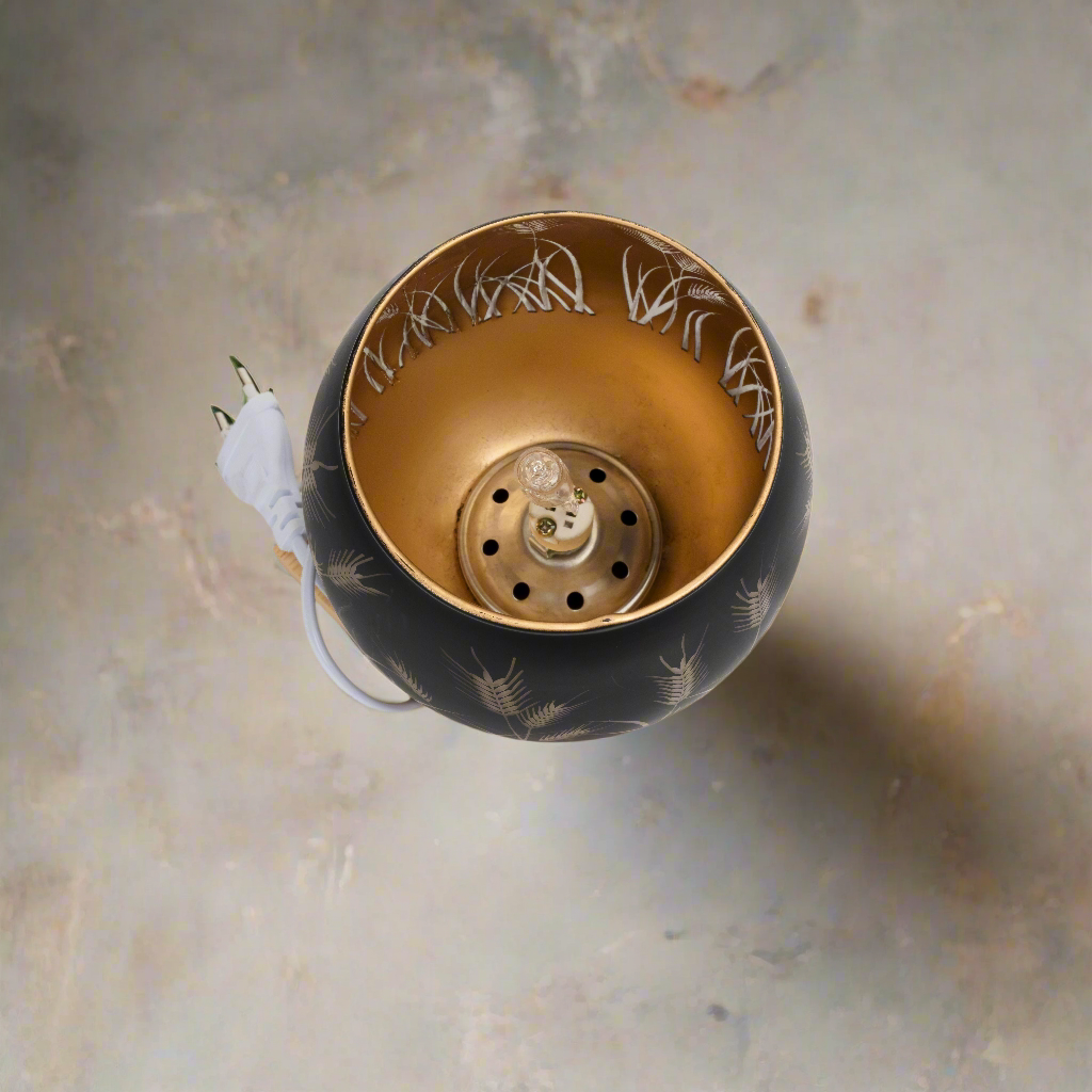 Rustic Wheat Motif Electric Aroma Diffuser with Glass Dish