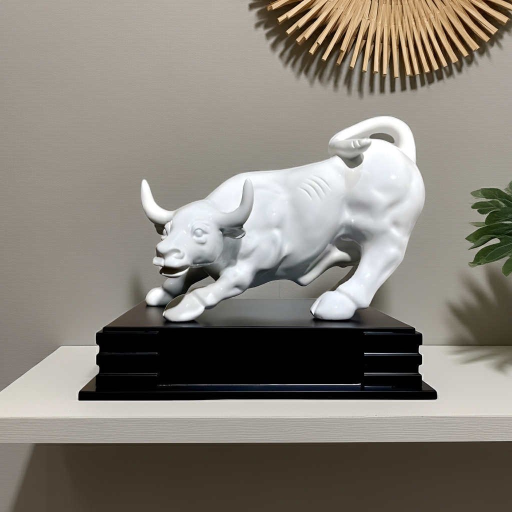 Wall Street Guardian Bull Sculpture