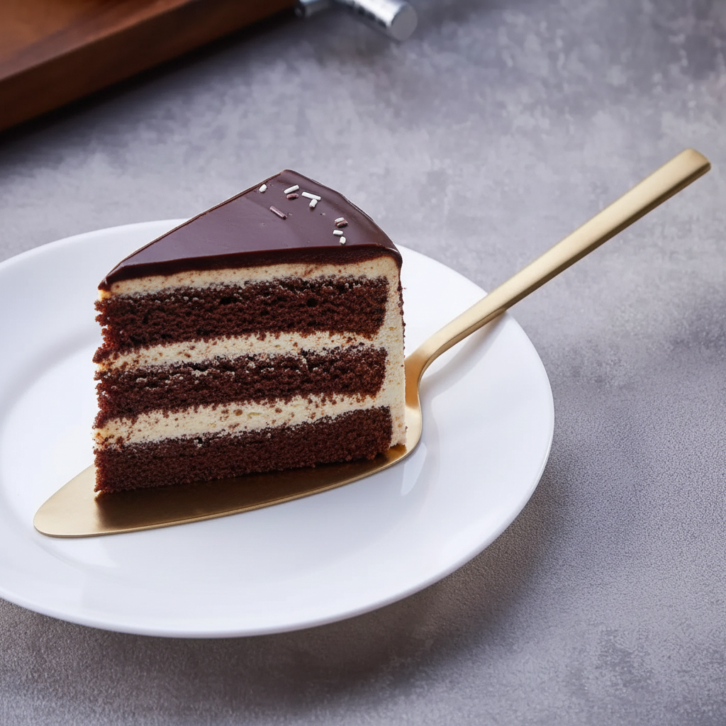 Gilded Slice - Matte Gold Cake Server
