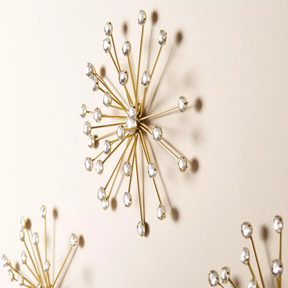 "Stellar Radiance" Crystal Burst Wall Decor Set - Set of 3