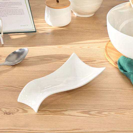 Contemporary Wavy Ceramic Serving Dish