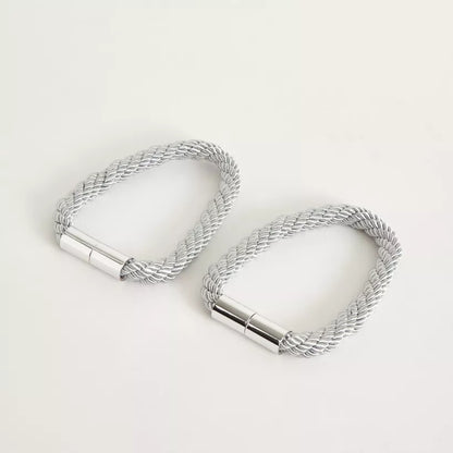 Modern Magnetic Rope Curtain Tie-Backs - Elegant Window Accessory - Set of 2