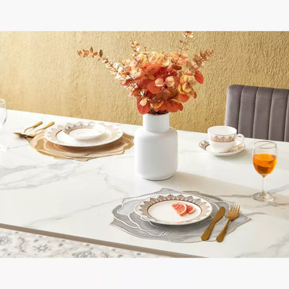 Elegant Rose Bloom Metallic Placemat - Artistic Table Statement (Set of 2)