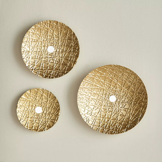 Golden Labyrinth - Illuminated Wall Art Set - 3 Piece Wall Accent Set