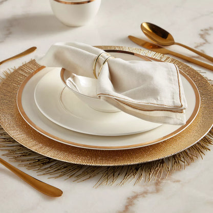 Radiant Gold Spiral Weave Placemat (Set of 2)