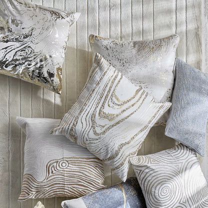 Modern Metallic Marble Decorative Cushion Cover